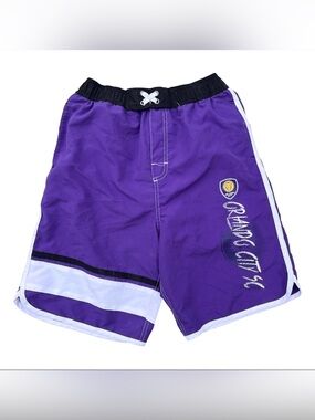 Outerstuff MLS Youth Orlando City SC Color Block Swim Trunks Boys L (14/16)